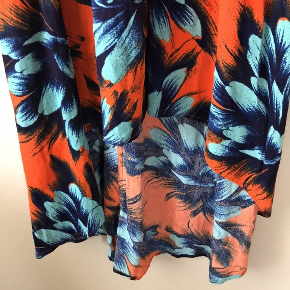 Maeve high low floral sleeveless dress sz 4 - Picture 6 of 9